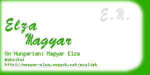 elza magyar business card